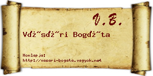 Vásári Bogáta névjegykártya